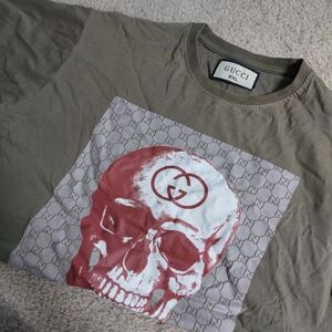 Gucci Olive Green Skull T-Shirt